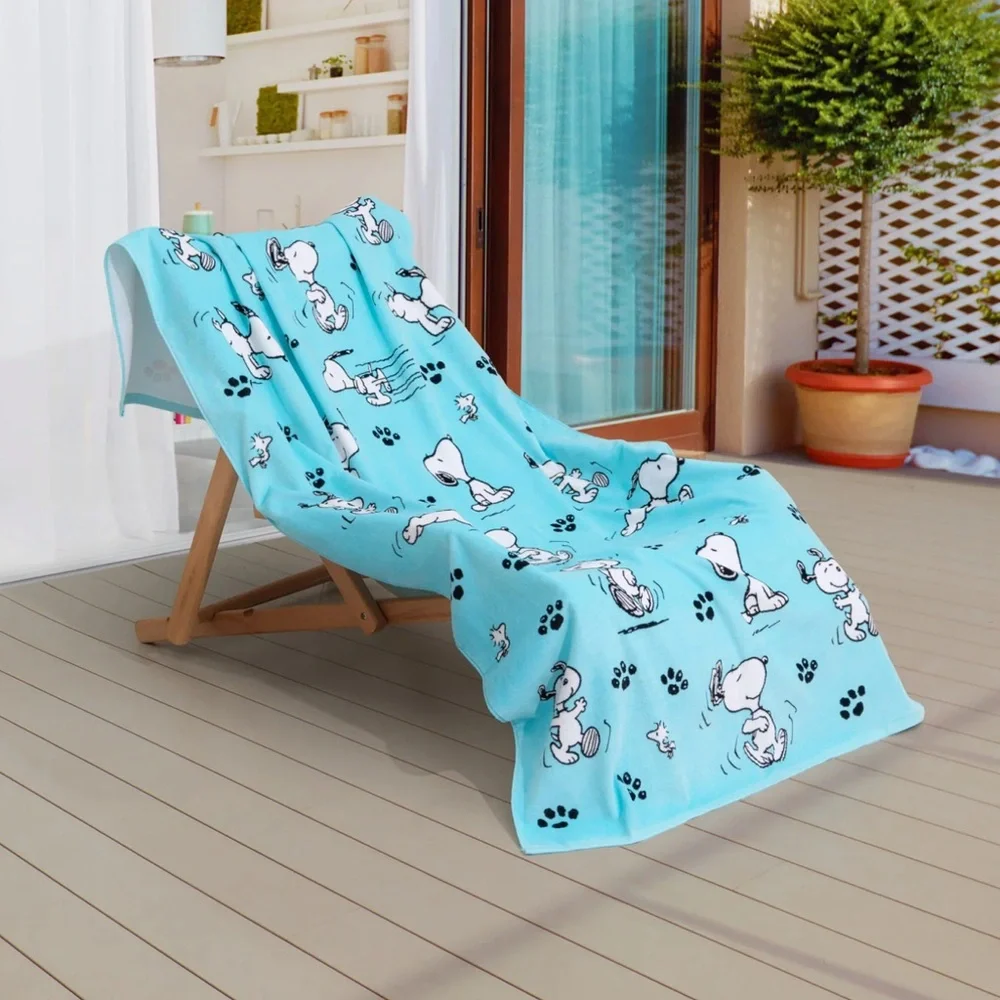 🆕 Snoopy Peanuts Oversized Beach Towel